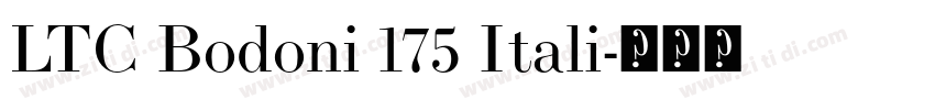 LTC Bodoni 175 Itali字体转换
